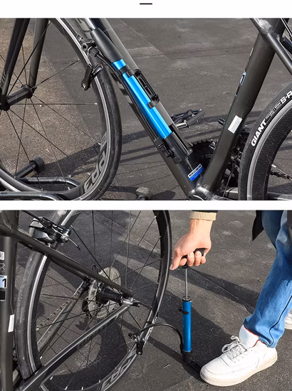 Metall-Outlook-Fahrradluftpumpe mit unterschiedlicher Farbe